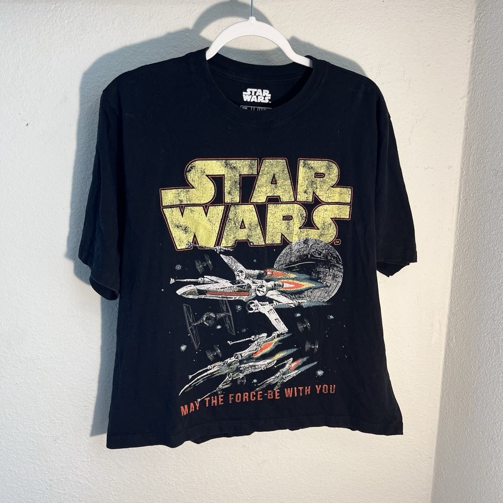 Star Wars IML Brands Graphic Black 100% Cotton Tee Shirt Men's Size L